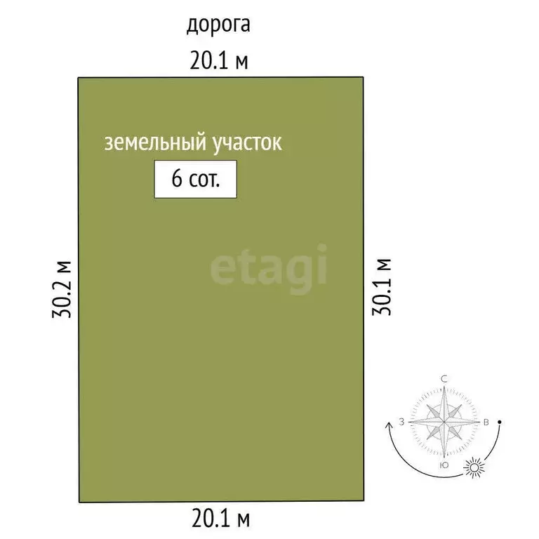 Участок в Симферопольский район, село Мирное (6 м) - Фото 1