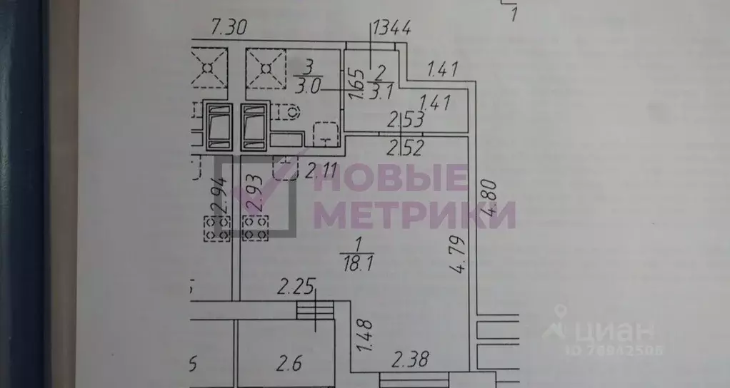 Студия Санкт-Петербург ул. Тосина, 6 (24.2 м) - Фото 1