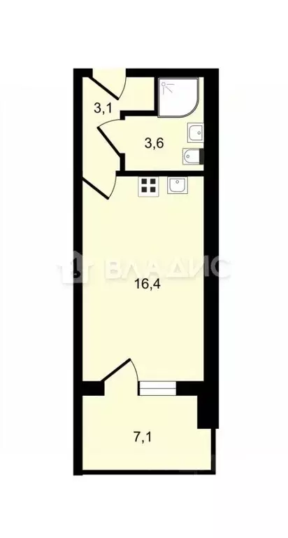 Студия Санкт-Петербург Пулковское ш., 73к5 (23.1 м) - Фото 1