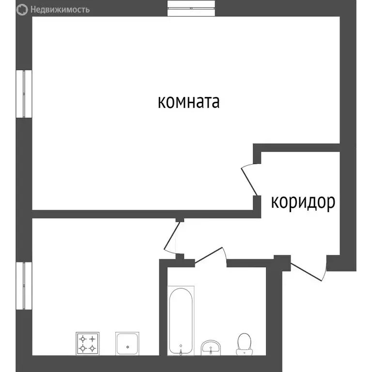 1-комнатная квартира: Улан-Удэ, улица Гагарина, 20 (29 м) - Фото 1