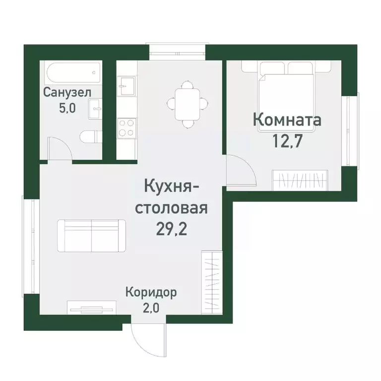 1-к кв. Челябинская область, Челябинский городской округ, пос. ... - Фото 0