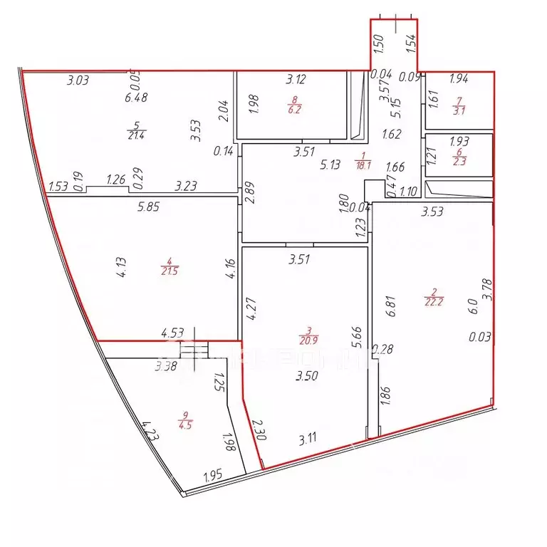 3-к кв. Татарстан, Казань Танковая ул., 2 (115.7 м) - Фото 2