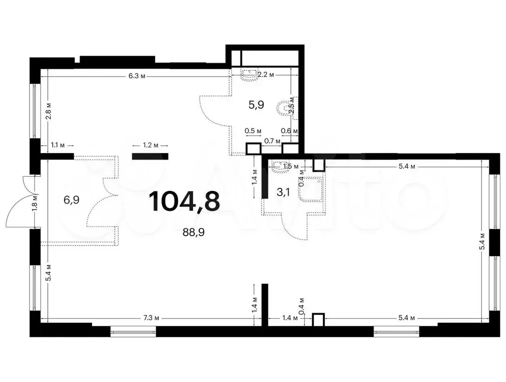 Продам помещение свободного назначения, 104.8 м - Фото 0