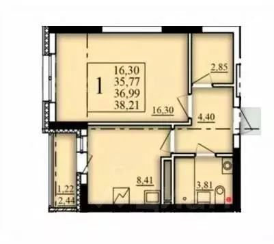 1-к кв. Башкортостан, Уфа Затон-Восточный жилрайон, Паруса жилой ... - Фото 0