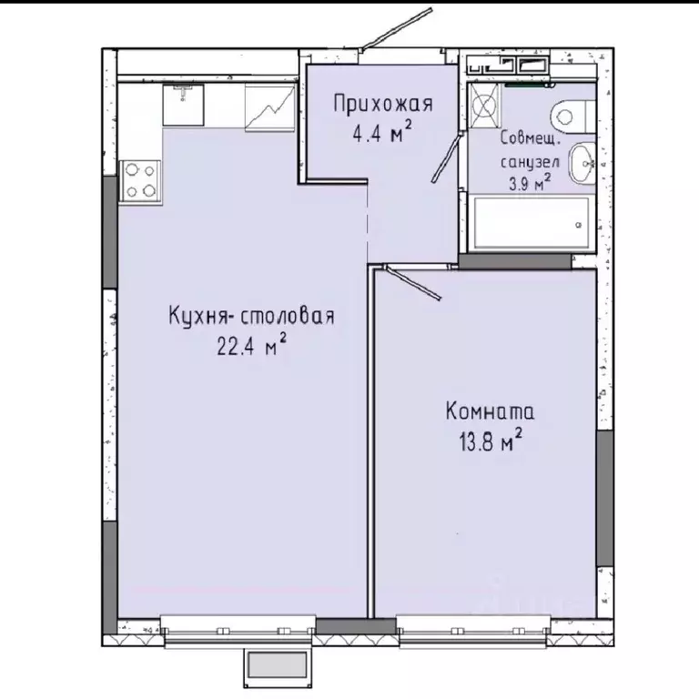 1-к кв. Удмуртия, Ижевск ул. Ленина, 91/1 (44.5 м) - Фото 0