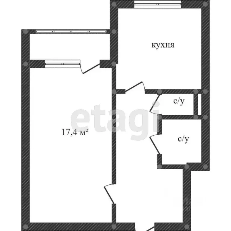 1-к кв. Ханты-Мансийский АО, Сургут ул. Энергетиков, 15 (30.8 м) - Фото 1