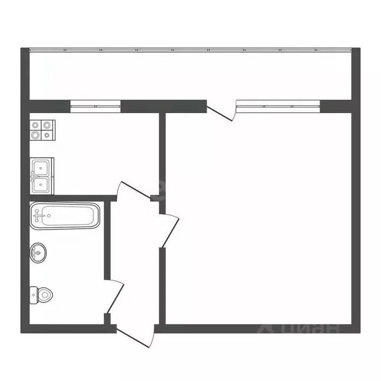 1-к кв. Ямало-Ненецкий АО, Муравленко ул. Нефтяников, 17 (33.9 м) - Фото 2