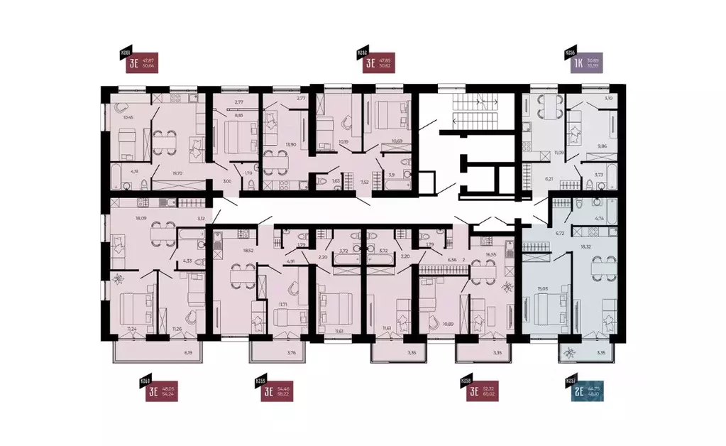 3-к кв. Пензенская область, Пенза ул. Тепличная, 55 (50.64 м) - Фото 2