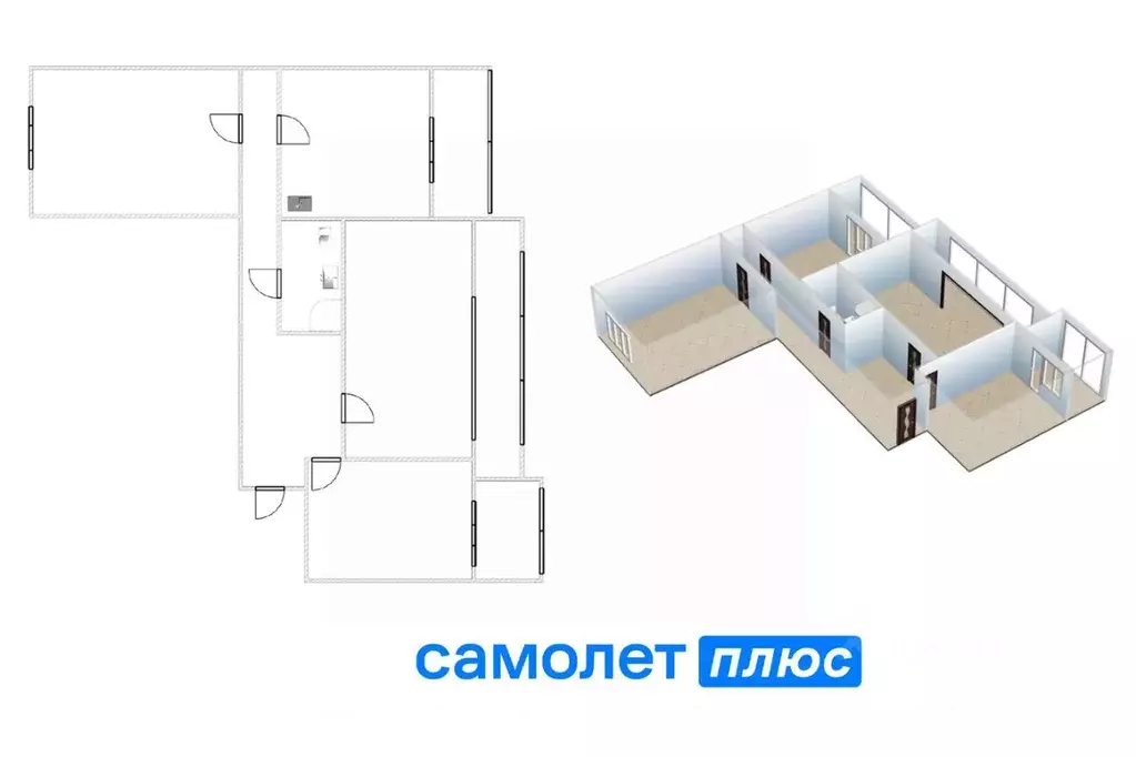 3-к кв. Кемеровская область, Кемерово ул. Юрия Двужильного, 10 (96.7 ... - Фото 2