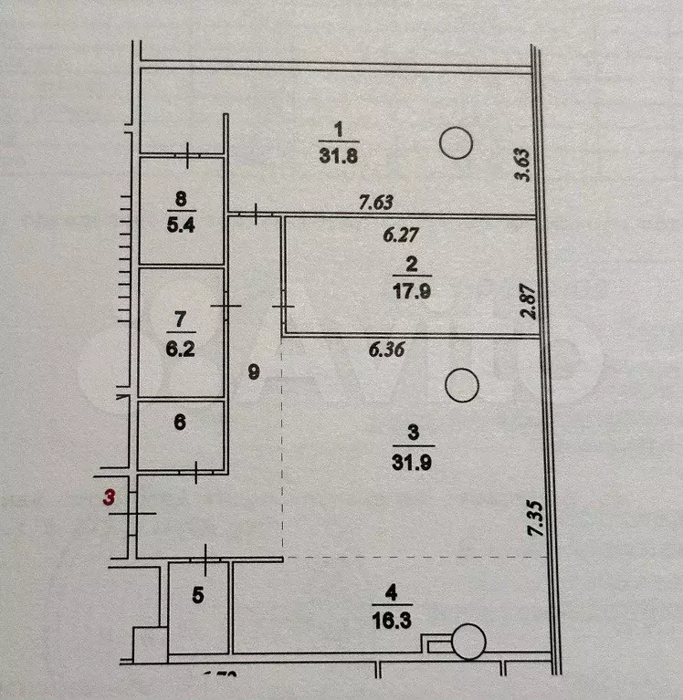 3-к. квартира, 132 м, 3/10 эт. - Фото 0