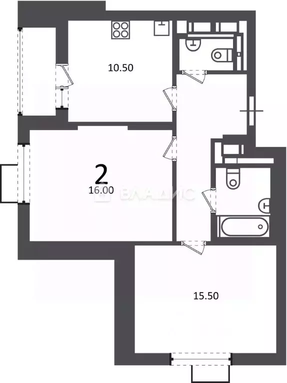 2-к кв. Москва Краснодонская ул., 50 (55.7 м) - Фото 1