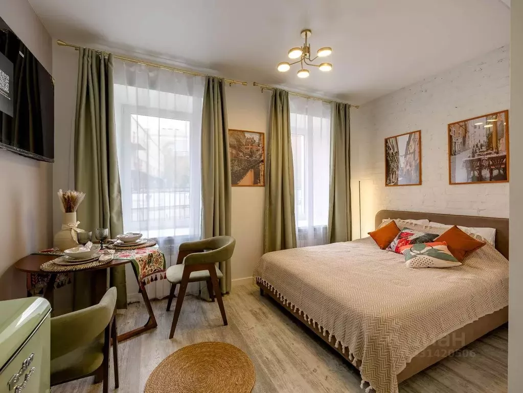 Студия Москва ул. Тимура Фрунзе, 8/5 (27.5 м) - Фото 1
