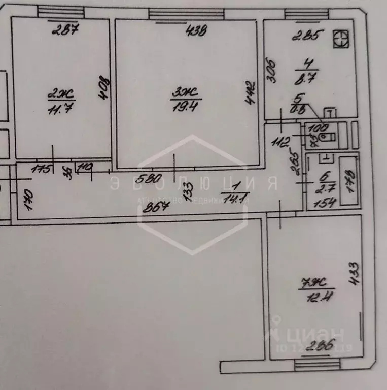 3-к кв. Калининградская область, Калининград Чкаловск мкр, ул. ... - Фото 2