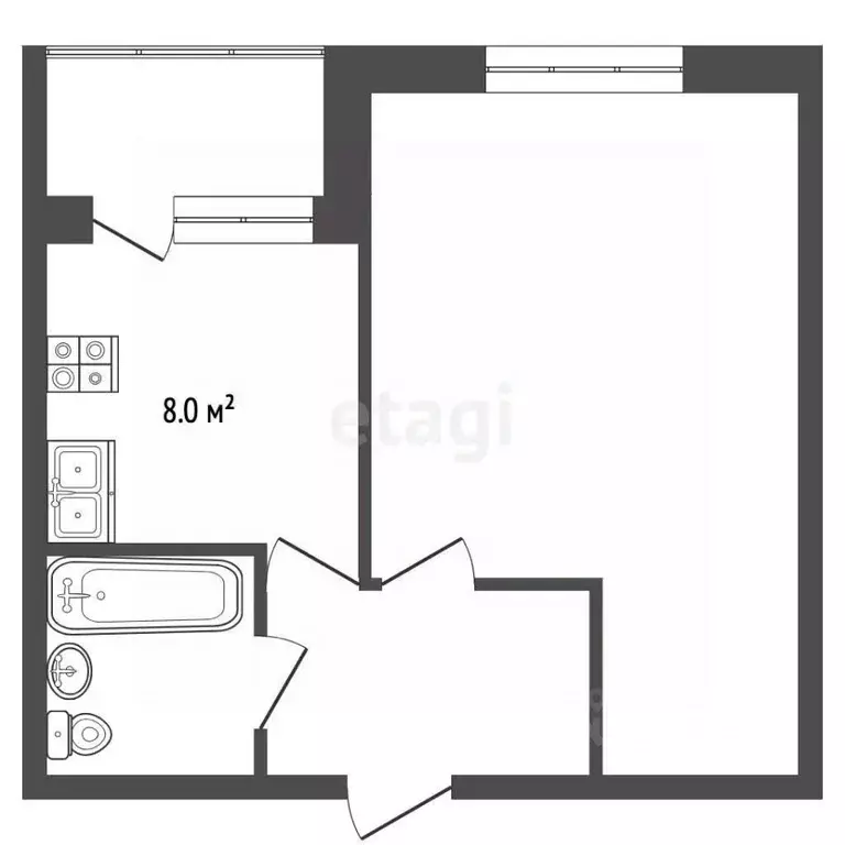 1-к кв. Белгородская область, Белгородский район, Разумное рп просп. ... - Фото 2