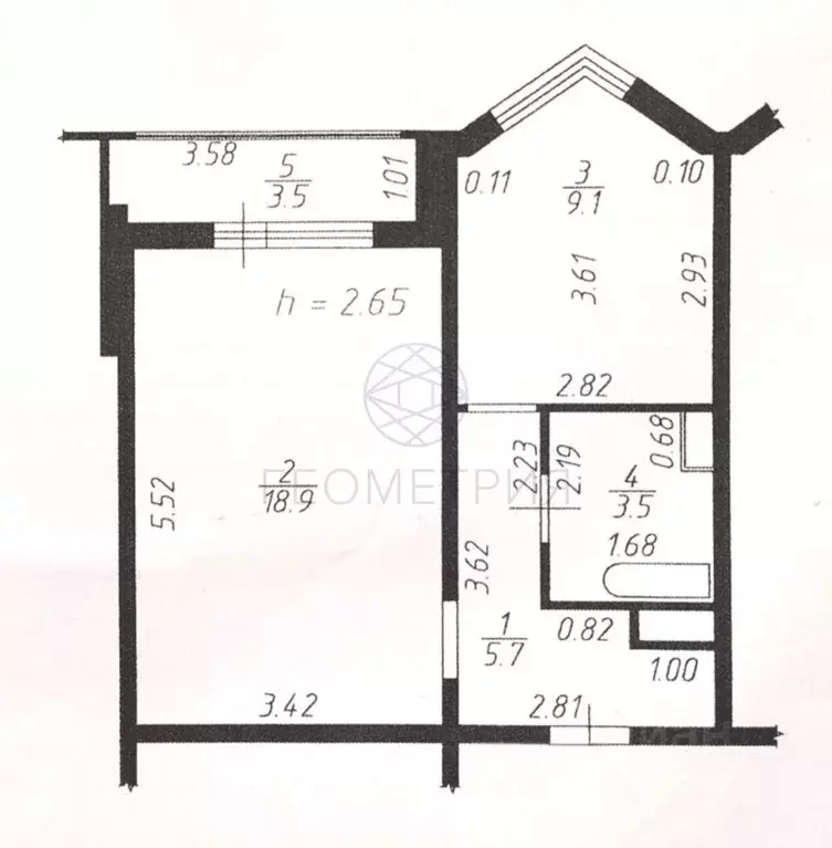 1-к кв. Московская область, Лобня ул. Физкультурная, 8 (37.2 м) - Фото 2