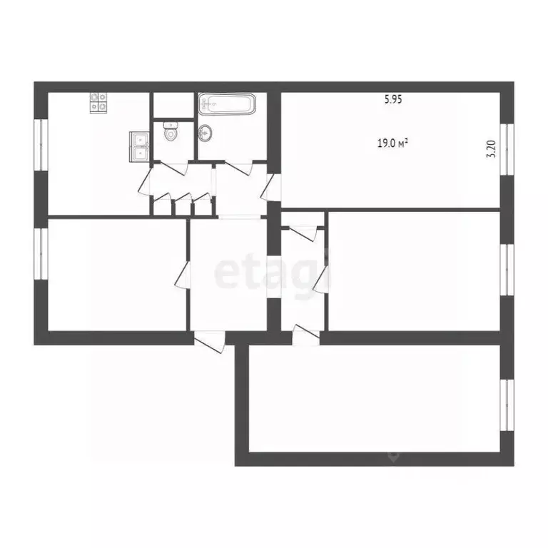 Комната Санкт-Петербург Новолитовская ул., 5 (19.0 м) - Фото 0