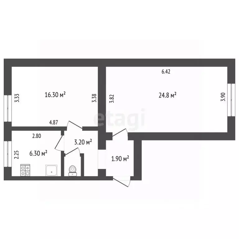 2-к кв. Крым, Феодосия ул. Горького, 26/1 (53.4 м) - Фото 2