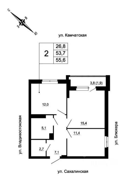 2-к кв. Свердловская область, Екатеринбург ул. Кронштадтская (55.6 м) - Фото 0