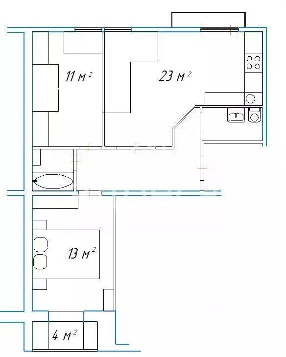 3-к кв. Самарская область, Самара Ново-Садовая ул., 164А (60.0 м) - Фото 2