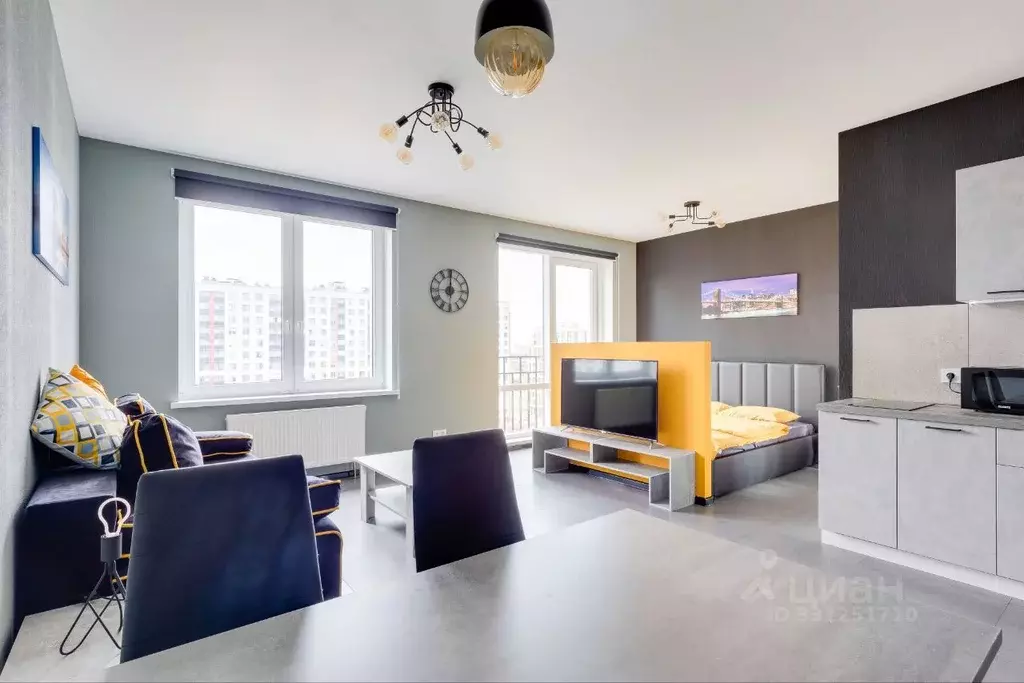 1-к кв. Санкт-Петербург ул. Парфеновская, 7к1 (40.1 м) - Фото 2