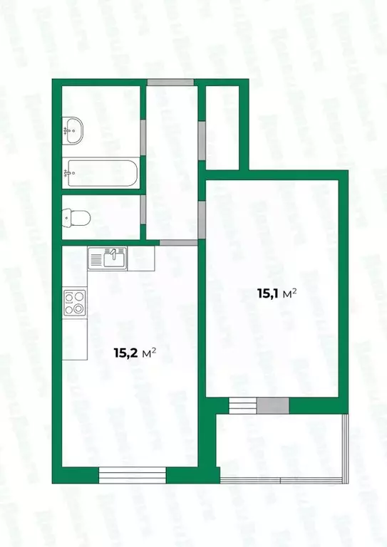 2-к кв. Кировская область, Киров Заводская ул., 14к1 (41.3 м) - Фото 0