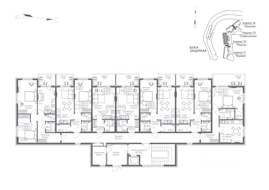 Студия Ленинградская область, Выборг Центральный мкр, Папула кв-л, ... - Фото 2