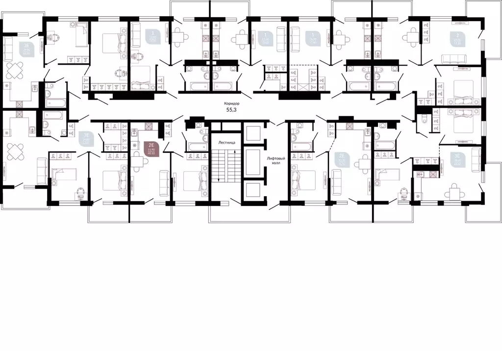 2-к кв. Краснодарский край, Краснодар ул. Конгрессная, 43 (63.1 м) - Фото 2