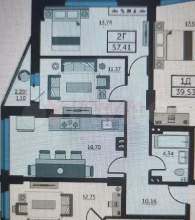 3-к кв. Ростовская область, Ростов-на-Дону Красноармейская ул., ... - Фото 1