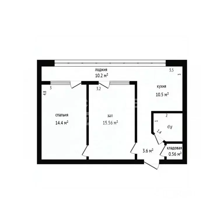 2-к кв. Дагестан, Дербент ул. Саида Габиева, 24 (55.0 м) - Фото 2