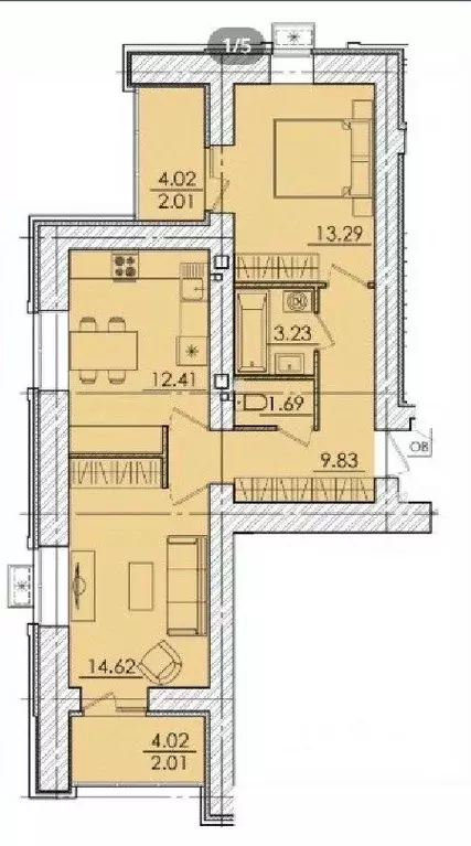 2-к кв. Пензенская область, Пенза ул. Герцена, с106 (63.11 м) - Фото 1