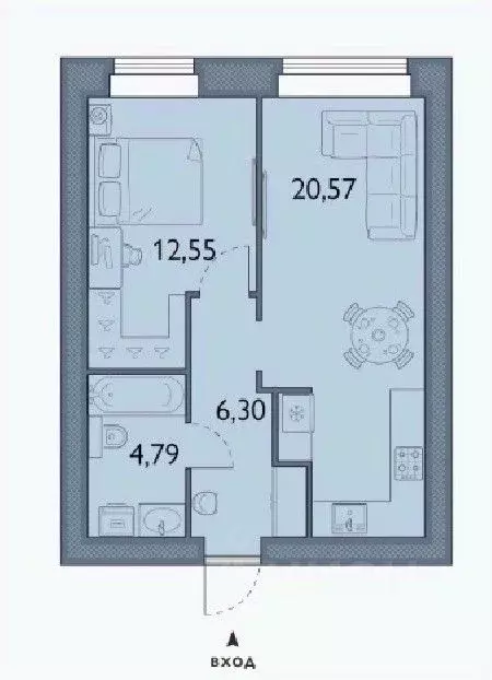 1-к кв. Брянская область, Брянский район, пос. Мичуринский, ... - Фото 1