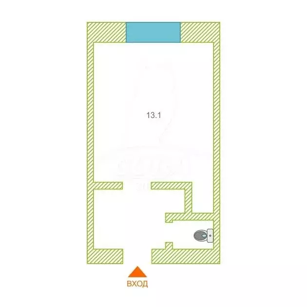 1-комнатная квартира: Тюмень, улица Беляева, 23/1 (18.7 м) - Фото 1