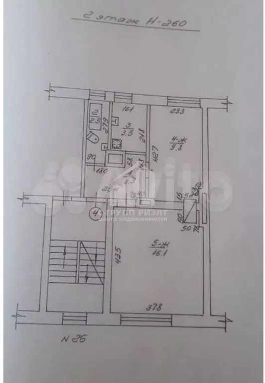 2-к. квартира, 36 м, 3/3 эт. - Фото 0
