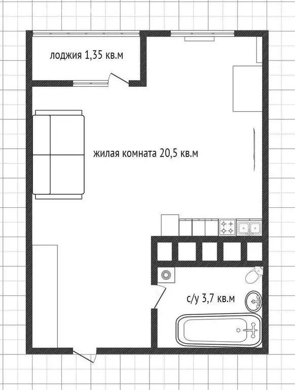 Квартира-студия: Краснодар, Прикубанский внутригородской округ, ... - Фото 0