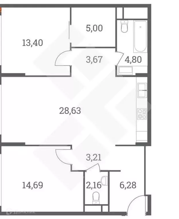 Продаётся 2-к квартира, 83 м - Фото 0