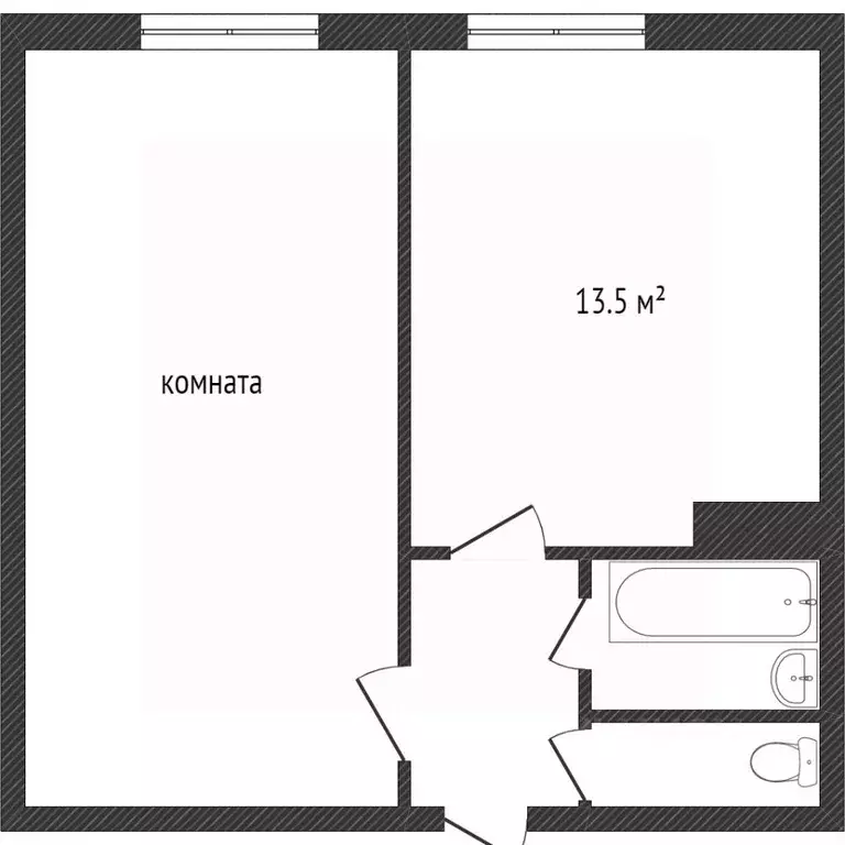 1-к кв. Ханты-Мансийский АО, Сургут ул. Пушкина, 8 (33.8 м) - Фото 2