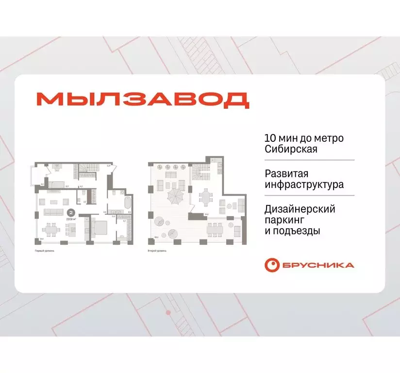 2-комнатная квартира: Новосибирск, жилой комплекс Мылзавод (202.9 м) - Фото 0