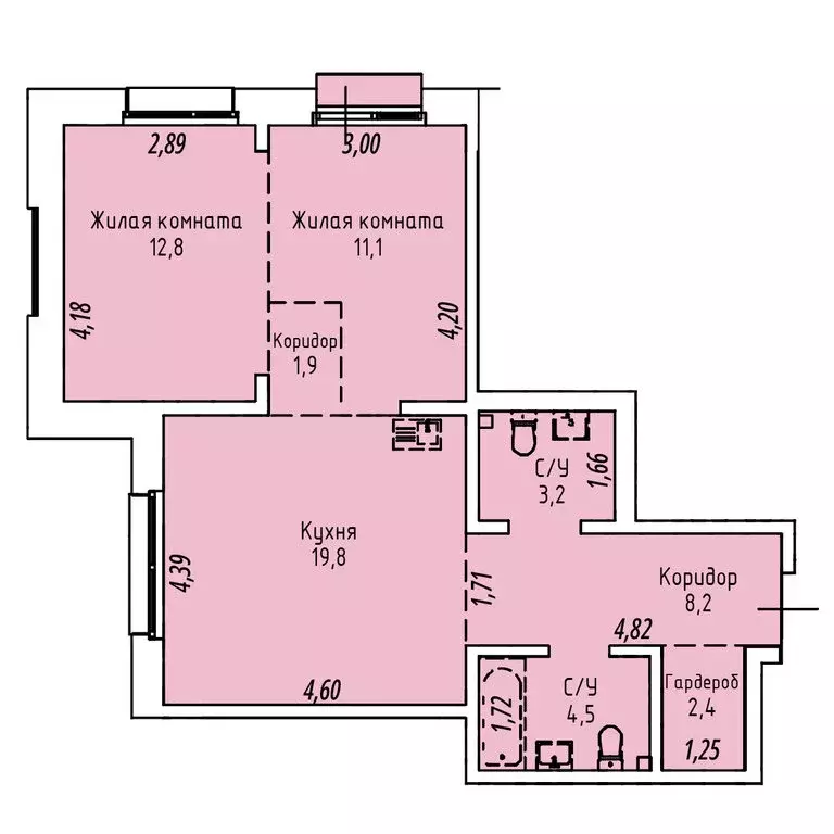 2-комнатная квартира: Иркутск, Култукская улица, 16 (64.7 м) - Фото 0