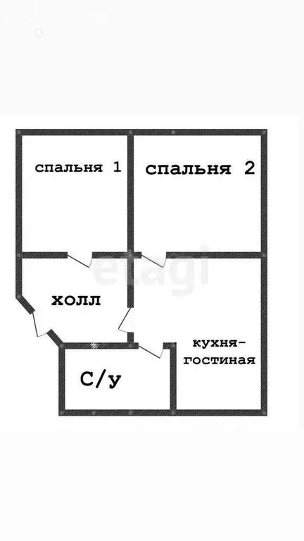 2-комнатная квартира: Казань, улица Богатырёва, 4/2 (62.7 м) - Фото 1