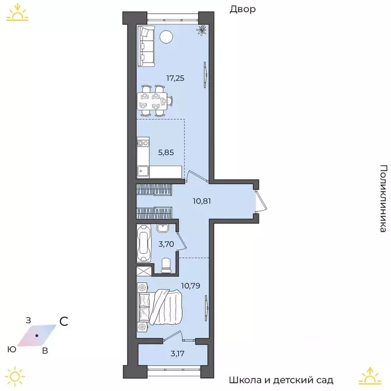 2-к кв. Иркутская область, Иркутский муниципальный округ, Маркова рп, ... - Фото 1