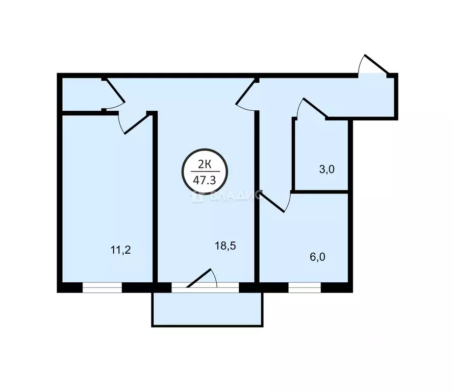 2-к кв. Московская область, Щелково Парковая ул., 3А (47.3 м) - Фото 2