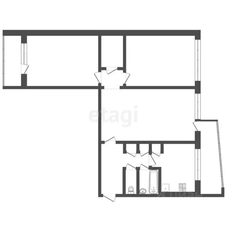 3-к кв. Мордовия, Саранск ул. Коваленко, 50 (64.0 м) - Фото 1