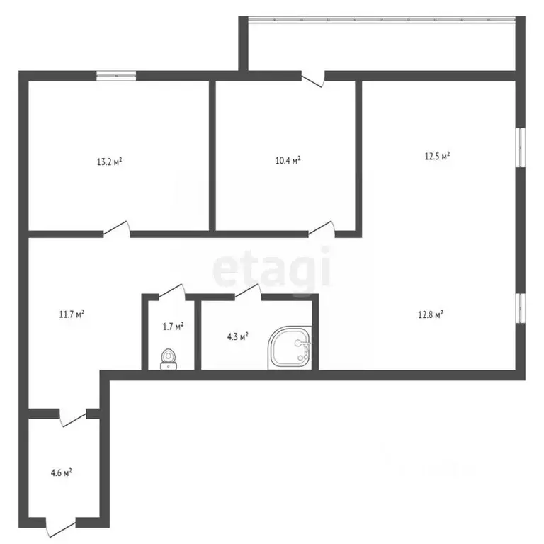 3-к кв. Амурская область, Благовещенск Зейская ул., 295 (75.0 м) - Фото 1