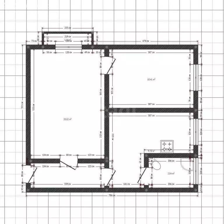 2-комнатная квартира: Верхнебаканский, улица Ленина, 5 (47.2 м) - Фото 0