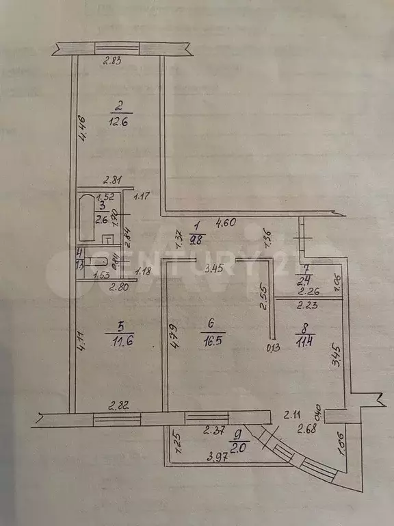 3-к. квартира, 70,2 м, 6/9 эт. - Фото 0