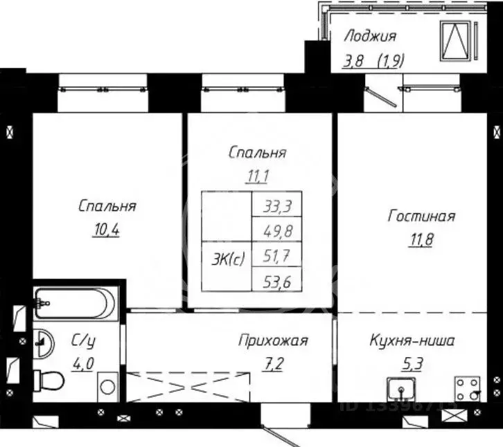 3-к кв. Алтайский край, Барнаул ул. Чернышевского, 189 (51.7 м) - Фото 1