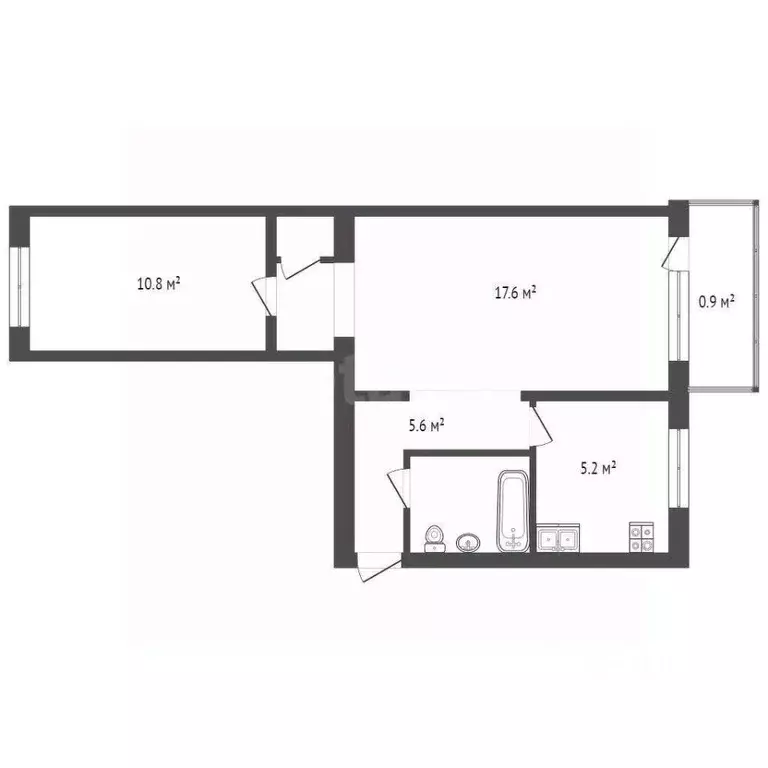 2-к кв. Севастополь ул. Новикова, 33 (41.9 м) - Фото 2