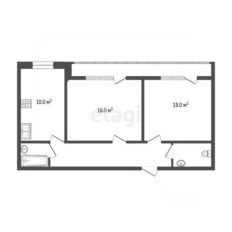 2-к кв. Самарская область, Самара Южное ш., 7А (65.0 м) - Фото 2