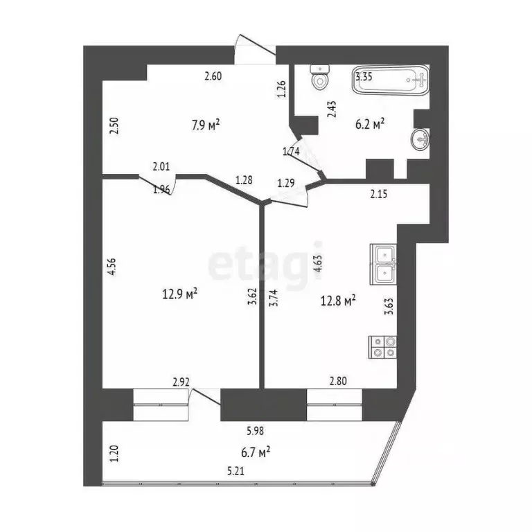 1-к кв. Самарская область, Самара Революционная ул., 4 (40.0 м) - Фото 1