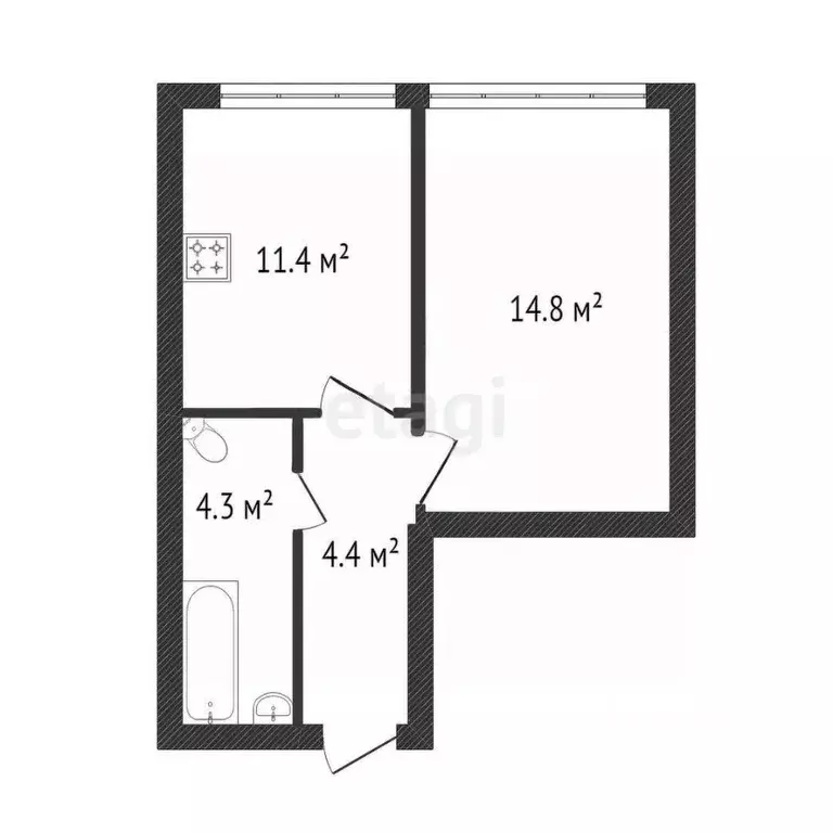 1-к кв. Краснодарский край, Краснодар ул. Им. Г.М. Концевича, 4 (34.9 ... - Фото 0